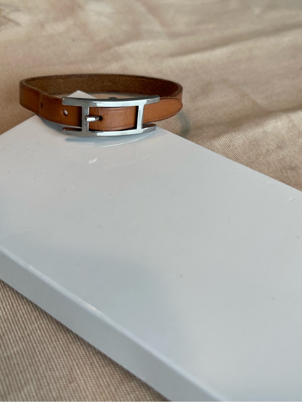 Hermes Behapi simple Tour Silver Buckle Bracelet